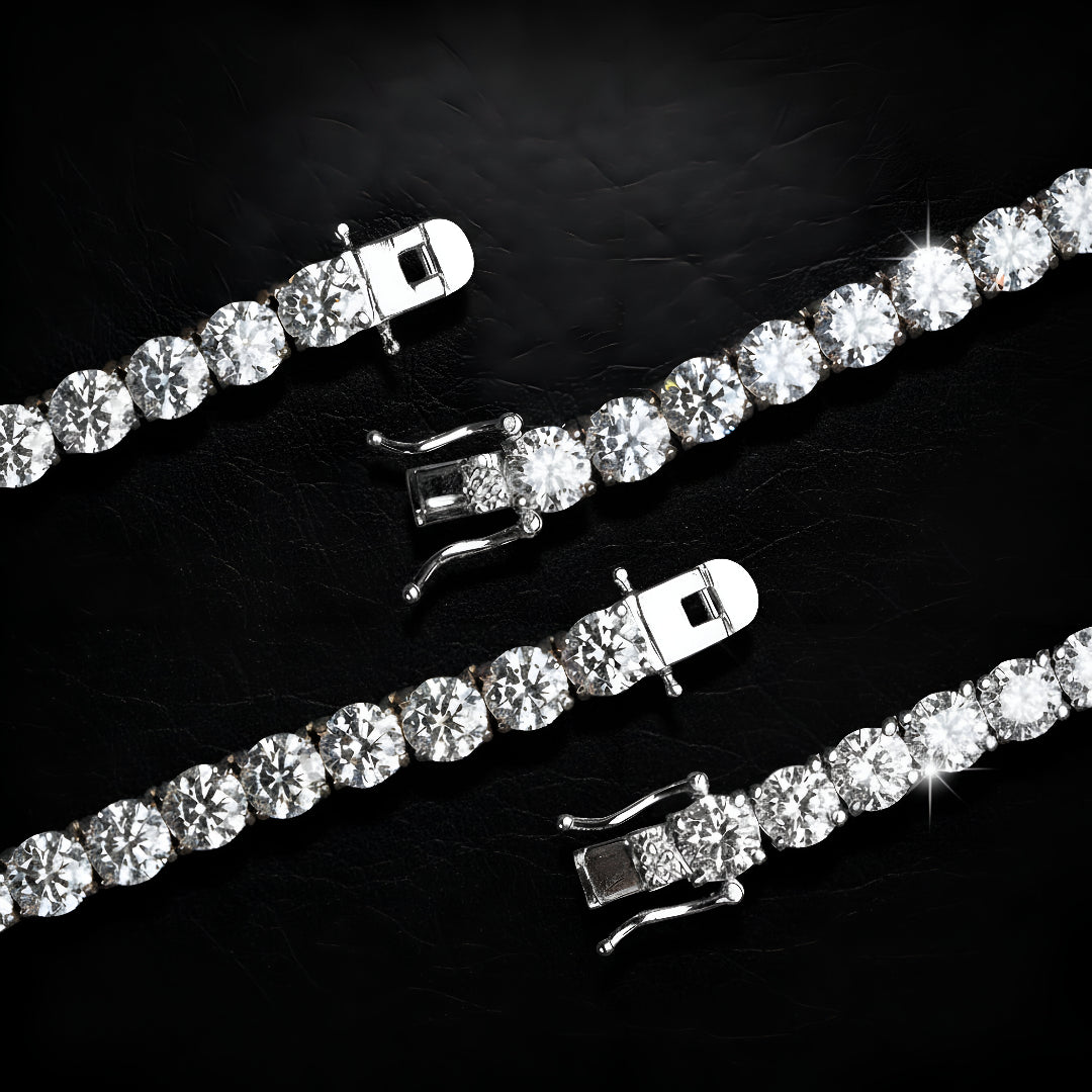 Moissanite Tennis Chain 3MM - 4MM | 14K Gold Plated | 925 SILVER | VVS D COLOR | PASS DIAMOND TESTER!!!!