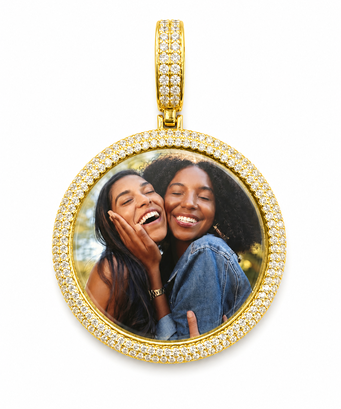 Custom Moissanite Photo Pendant 35MM