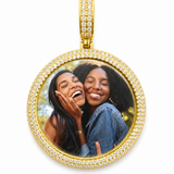 Custom Moissanite Photo Pendant 35MM