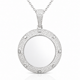 Custom moissanite photo pendant 40MM VVS D color GRA certified 925 silver free picture fixing Atlanta