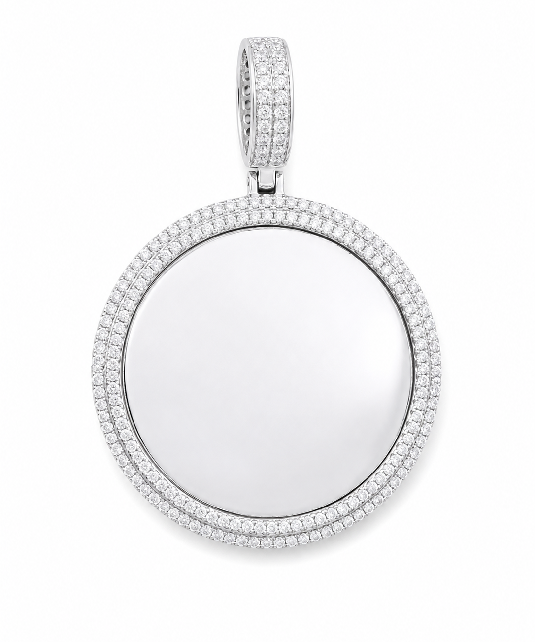 Custom moissanite photo pendant 35MM VVS D color GRA certified 925 silver free picture fixing Atlanta