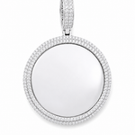 Custom moissanite photo pendant 35MM VVS D color GRA certified 925 silver free picture fixing Atlanta