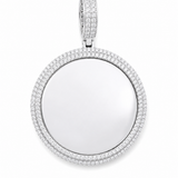 Custom moissanite photo pendant 35MM VVS D color GRA certified 925 silver free picture fixing Atlanta