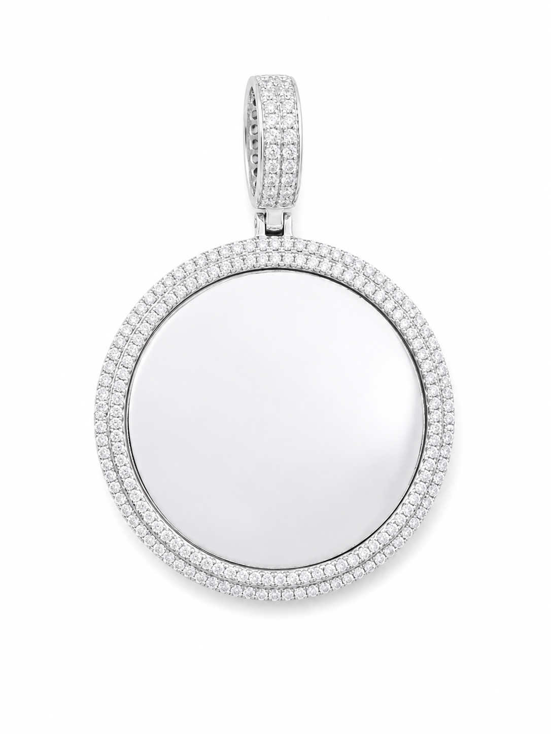 Custom moissanite photo pendant 35MM VVS D color GRA certified 925 silver free picture fixing Atlanta