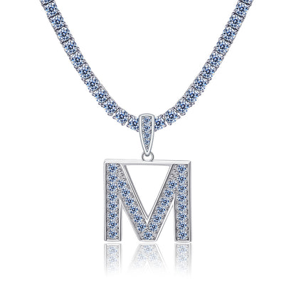 Moissanite Letter Initial Pendant A-Z | 1ct VVS D Color | 925 Silver | With Chain