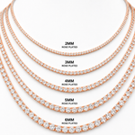 Moissanite tennis chain 5MM rose gold VVS D color GRA certified 925 silver women Atlanta Paradise Gems