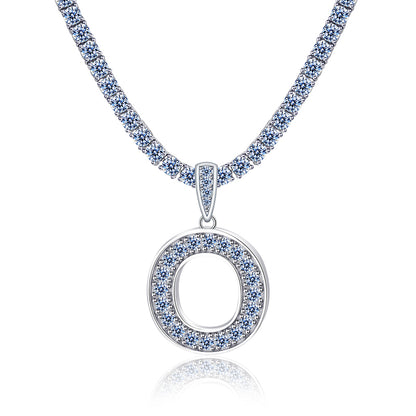Moissanite Letter Initial Pendant A-Z | 1ct VVS D Color | 925 Silver | With Chain