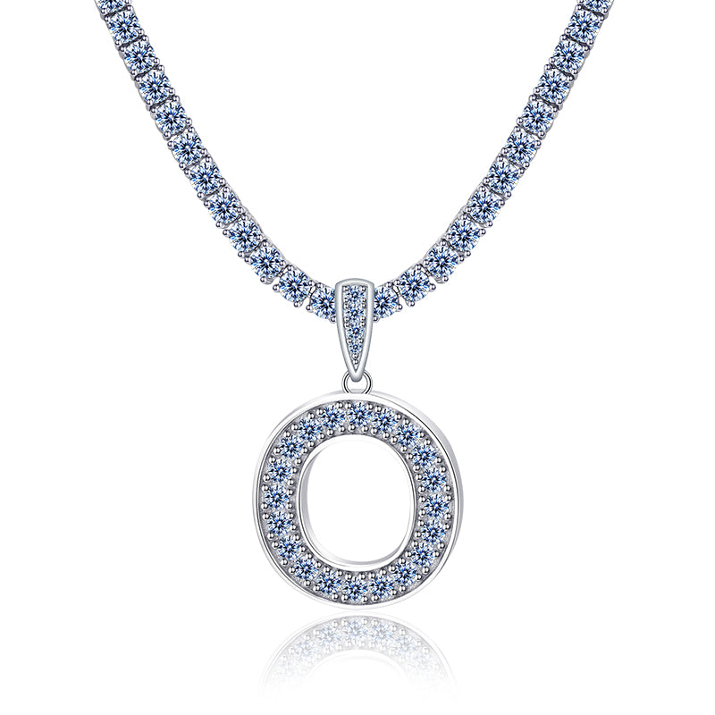 A-Z Letter initials - Alphabet charm with Moissanite VVS D Color with 925 Silver 1.00 CARAT | PASS DIAMOND TESTER!!!! WITH NECKLACE/WITHOUT NECKLACE
