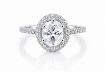 Moissanite Engagement Ring VVS D 925 Silver GRA Certified Ship from Atlanta 
