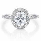 Moissanite Engagement Ring VVS D 925 Silver GRA Certified Ship from Atlanta 