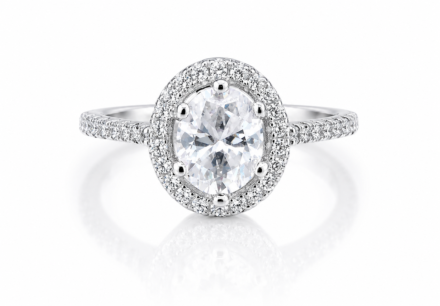 Moissanite Engagement Ring VVS D 925 Silver GRA Certified Ship from Atlanta 