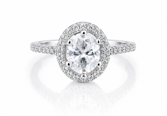 Moissanite Engagement Ring VVS D 925 Silver GRA Certified Ship from Atlanta 