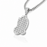 Moissanite Praying Hands Pendant 10CT