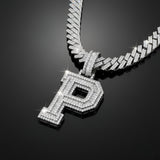 A-Z Letter Initials Baguette Style - Alphabet charm with Moissanite Diamond VVS D Color with 925 Silver 3.50 CARAT | PASSES DIAMOND TESTER!!