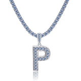 A-Z Letter initials - Alphabet charm with Moissanite VVS D Color with 925 Silver 1.00 CARAT | PASS DIAMOND TESTER!!!! WITH NECKLACE/WITHOUT NECKLACE