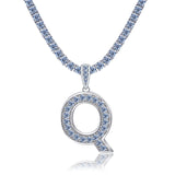 A-Z Letter initials - Alphabet charm with Moissanite VVS D Color with 925 Silver 1.00 CARAT | PASS DIAMOND TESTER!!!! WITH NECKLACE/WITHOUT NECKLACE