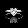 Simulated Heart-shaped Moissanite  Diamond VVS D Color Engagement Ring / Promise Bridal Ring | Real 925 Silver 2.00 carat heart Solitare | PASS DIAMOND TESTER!!!