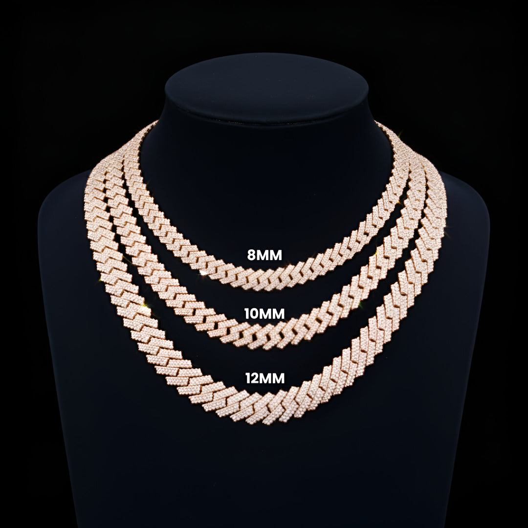 HIP HOP Style Brillant and Shiny CUBAN CHAIN Moissanite VVS D Color Men's/Women's Real 925 Sterling Silver 8MM-12MM | PASS DIAMOND TESTER!!!