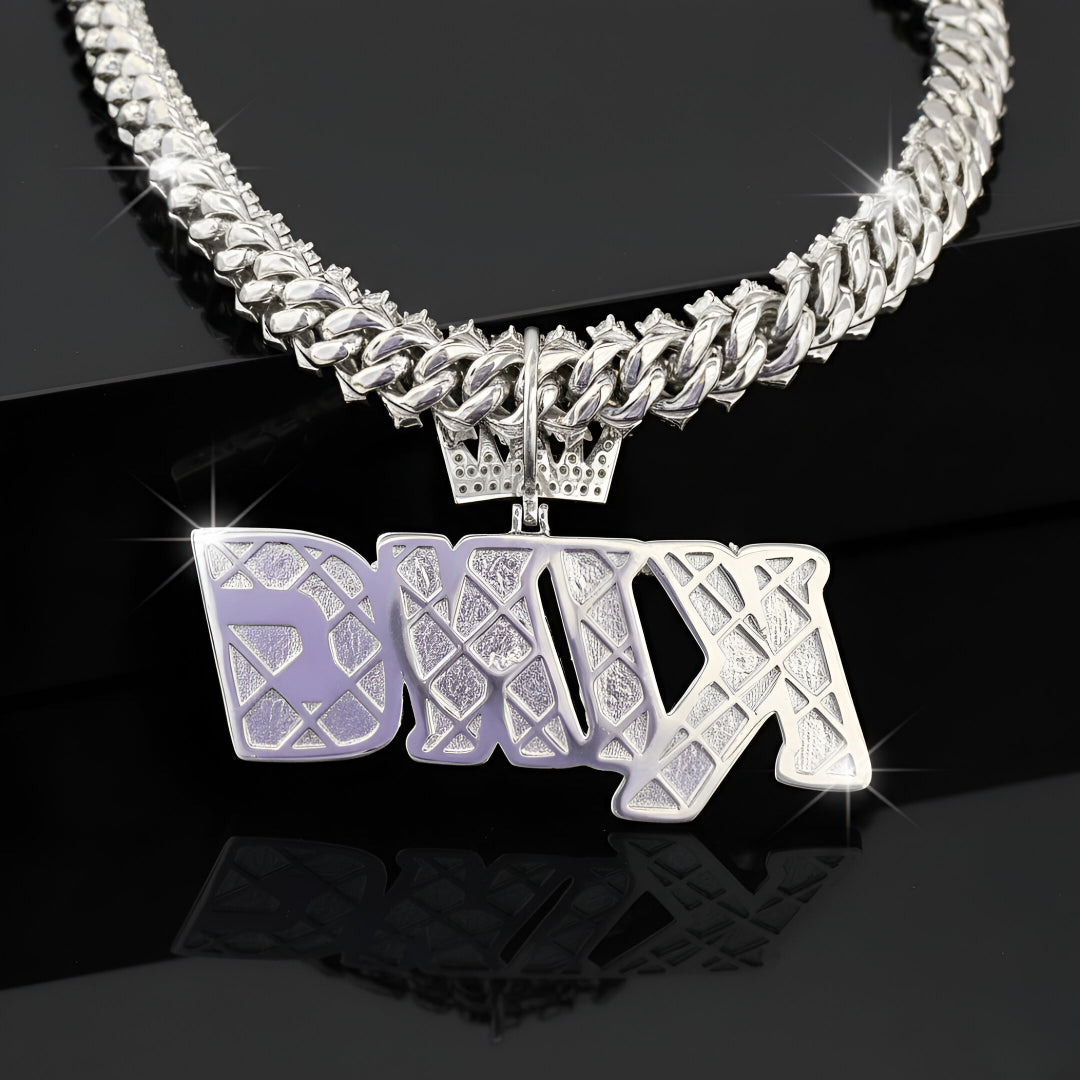 KING Charm Hip Hop Style | Moissanite Diamond VVS D Color | 925 Silver | PASS DIAMOND TESTER!!!