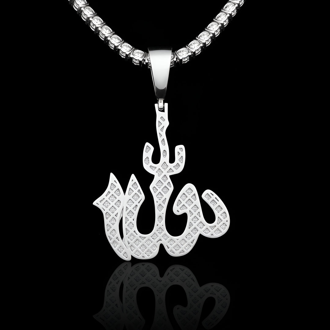 Allah Charm | Moissanite Diamond VVS D Color | 925 Silver | PASS DIAMOND TESTER!!!