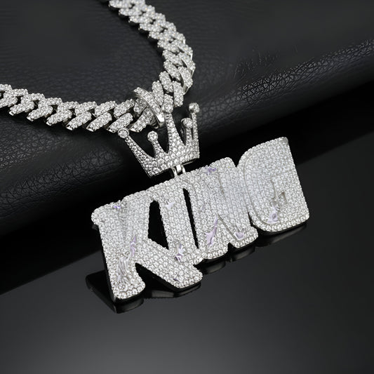KING Charm Hip Hop Style | Moissanite Diamond VVS D Color | 925 Silver | PASS DIAMOND TESTER!!!