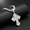 Baguette Gothic Tupac Cross Pendant | 925 Silver | VVS D Color Moissanite Diamond| PASS DIAMOND TESTER!!!