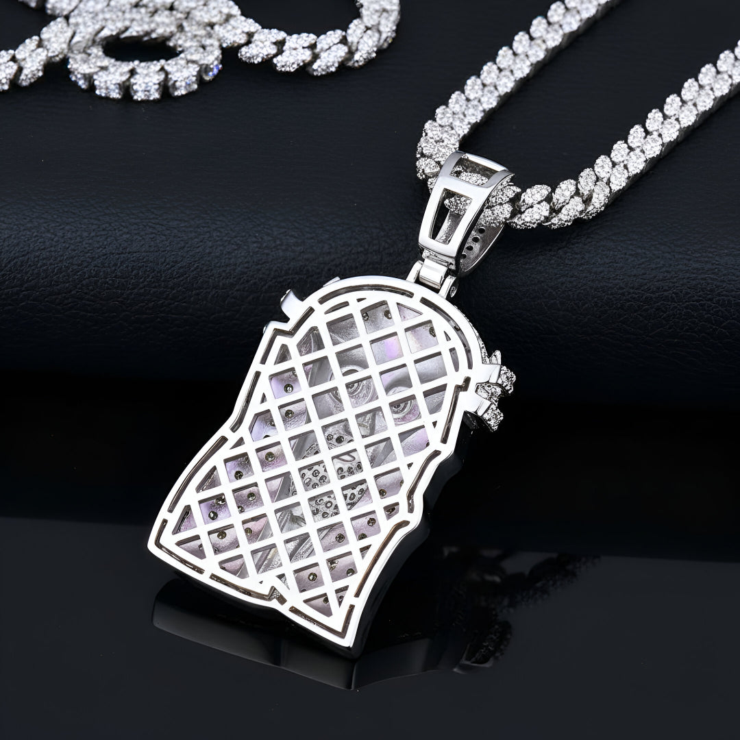 Ice out Hip-Hop Jesus Charm VVS D Color Moissanite | 14K Gold Plated - 925 silver | PASS DIAMOND TESTER!!!