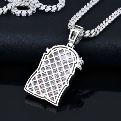 Ice out Hip-Hop Jesus Charm VVS D Color Moissanite | 14K Gold Plated - 925 silver | PASS DIAMOND TESTER!!!