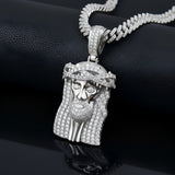 Ice out Hip-Hop Jesus Charm VVS D Color Moissanite | 14K Gold Plated - 925 silver | PASS DIAMOND TESTER!!!
