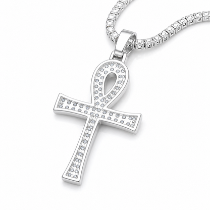 VVS D Moissanite Ankh Charm GRA Certified Atlanta