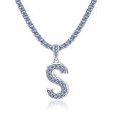 A-Z Letter initials - Alphabet charm with Moissanite VVS D Color with 925 Silver 1.00 CARAT | PASS DIAMOND TESTER!!!! WITH NECKLACE/WITHOUT NECKLACE