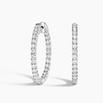 Moissanite iced out hoop earrings 25MM-45MM women VVS D color GRA certified 925 silver Atlanta