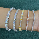 Iced out moissanite diamond tennis bracelet men women hip hop jewelry Atlanta 925 silver