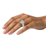 Heart Moissanite Baguette Ring 1.6CT