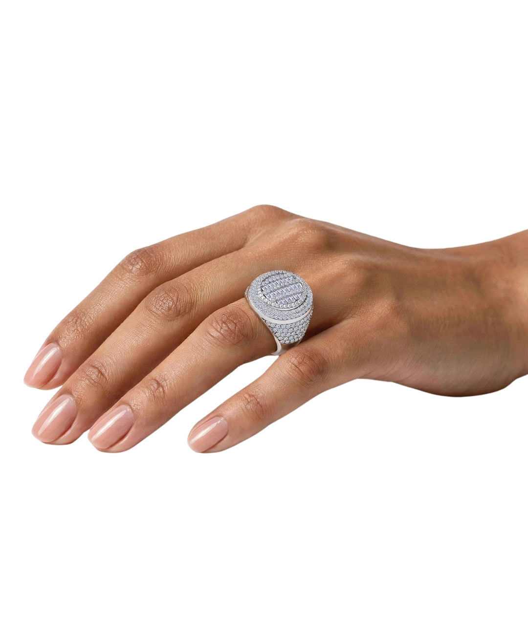 Mens Moissanite Baguette Iced Ring 5.5CT