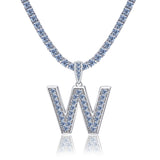 A-Z Letter initials - Alphabet charm with Moissanite VVS D Color with 925 Silver 1.00 CARAT | PASS DIAMOND TESTER!!!! WITH NECKLACE/WITHOUT NECKLACE