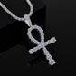 Fully Iced Out Ankh Pendant Moissanite Diamond VVS D Color | 925 silver | PASS DIAMOND TESTER!!!