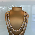 Iced out two tone 8MM moissanite diamond Cuban chain hip hop men jewelry
