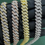 Iced out moissanite diamond Cuban link bracelet men women hip hop jewelry Atlanta