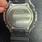 Casio watch back view with 'Carbon Core Guard' text on a black textured background