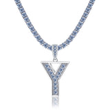A-Z Letter initials - Alphabet charm with Moissanite VVS D Color with 925 Silver 1.00 CARAT | PASS DIAMOND TESTER!!!! WITH NECKLACE/WITHOUT NECKLACE