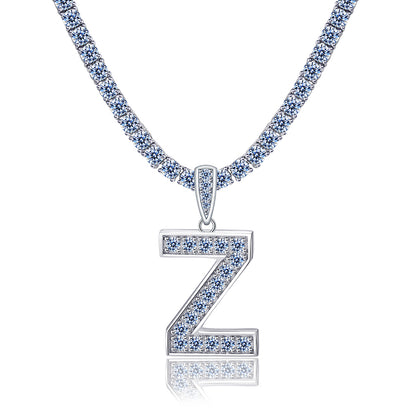 Moissanite Letter Initial Pendant A-Z | 1ct VVS D Color | 925 Silver | With Chain