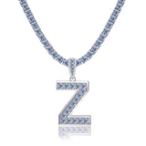 A-Z Letter initials - Alphabet charm with Moissanite VVS D Color with 925 Silver 1.00 CARAT | PASS DIAMOND TESTER!!!! WITH NECKLACE/WITHOUT NECKLACE