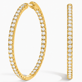 Moissanite Iced Out Hoop Earrings 25-45MM