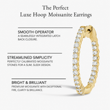 Moissanite Iced Out Hoop Earrings 25-45MM