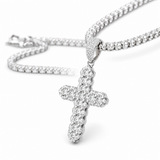 Moissanite Cross Pendant 2CT Round
