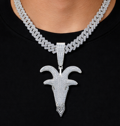 Moissanite Goat Pendant Iced Out 5.2 Carat Luxury Hip Hop Charm
