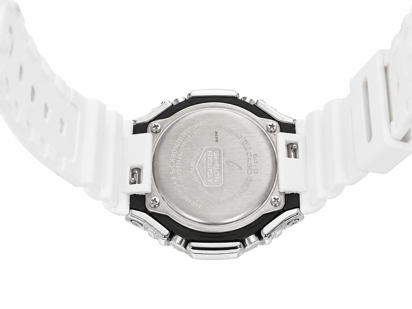 Iced Out White G-Shock Moissanite Watch | 925 Silver or Brass Bezel