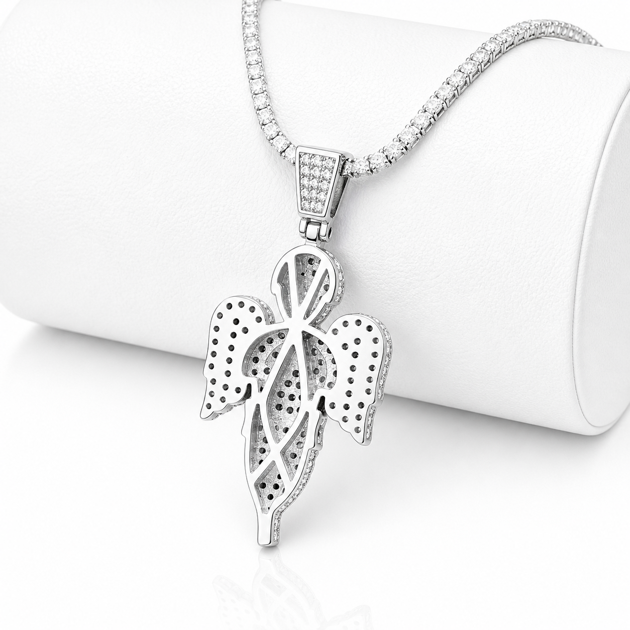 Hip Hop Moissanite Angel Charm | VVS D Color | 925 Silver | Includes Box Chain