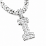 Moissanite Baguette Letter Pendant A-Z 3.5CT